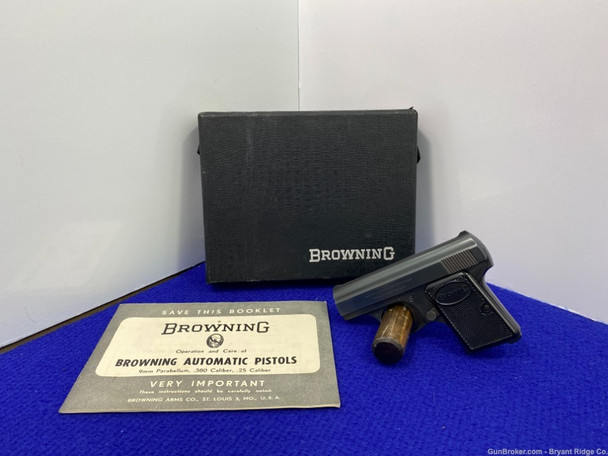 1967 FN Baby Browning .25acp Blue 2" *WORLD FAMOUS ICONIC SEMI AUTO PISTOL*