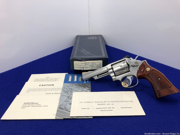Smith Wesson 66-1 .357 Mag Stainless 4" *STUNNING DOUBLE ACTION REVOLVER*