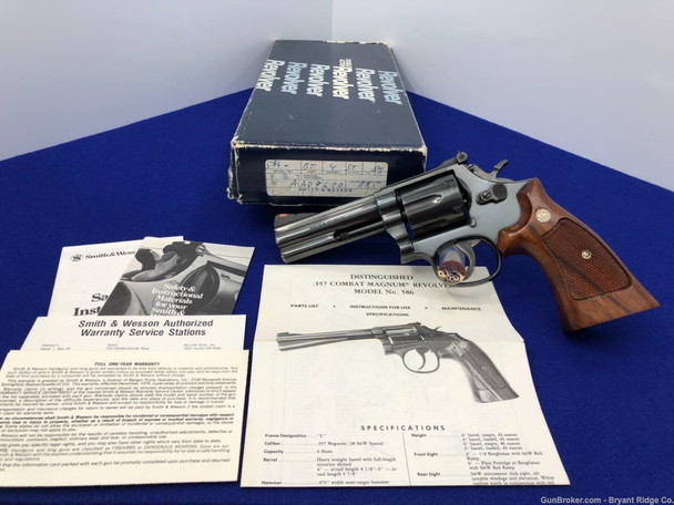 1982 Smith Wesson 586 .357 Mag Blue 4" *ULTRA DESIRABLE NO-DASH MODEL*