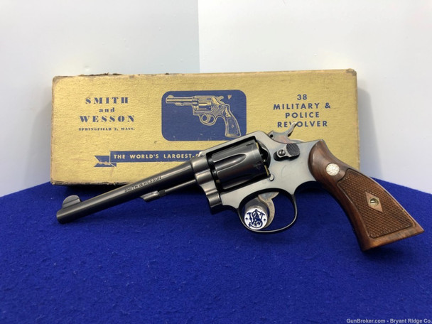 Smith Wesson Pre Model 10 .38 Spl Blue 6" *.38 MILITARY AND POLICE MODEL*