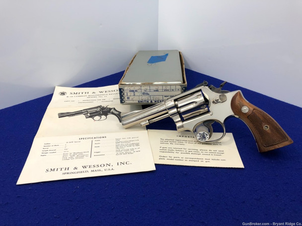 1965 Smith Wesson 15-2 .38 Spl 4" *ABSOLUTELY GORGEOUS NICKEL* Amazing