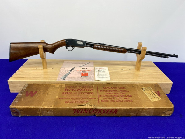 1961 Winchester Model 61 .22 WMRF Blue 24" *AWESOME PUMP ACTION RIFLE* NIB