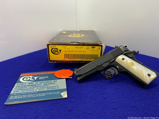 1985 Colt Light Weight Officers .45ACP Blue 3 1/2" *SUPER SCARCE MODEL*