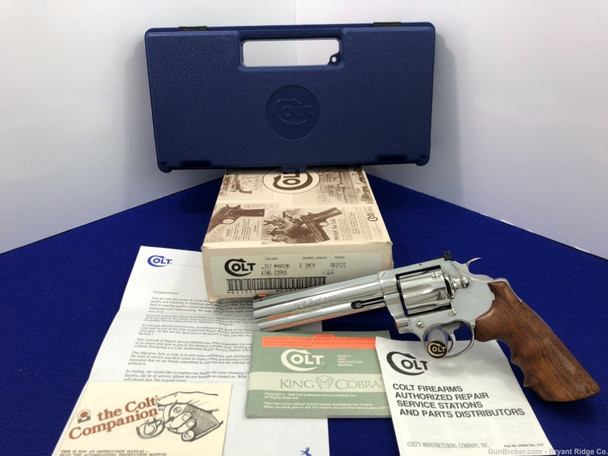 1992 Colt King Cobra .357 Mag 6" *GORGEOUS FACTORY BRIGHT STAINLESS MODEL*