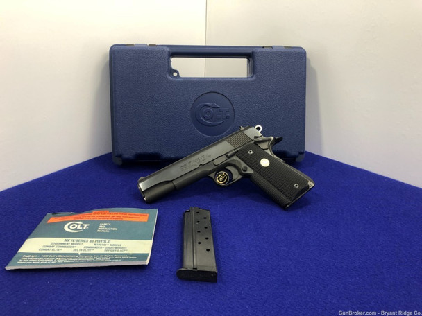 1998 Colt MKIV Government .38 Super Royal Blue 5" *SCARCE .38super MODEL*
