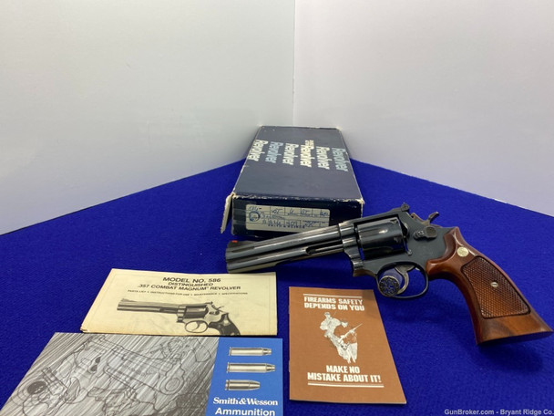 Smith Wesson 586 .357 Mag Blue 6" *GORGEOUS NO-DASH DOUBLE ACTION REVOLVER*
