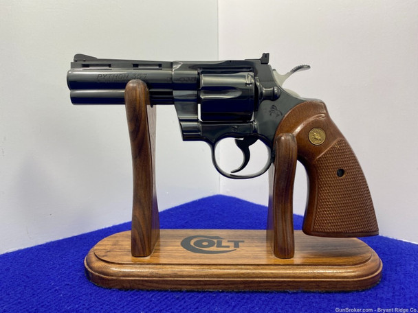 1978 Colt Python .357 Mag Blue 4" Legendary Snake Model -STUNNING EXAMPLE-