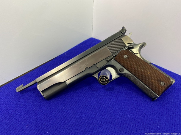 1918 Colt Government 1911 .45 ACP Blue 4 7/8" *EYE CATCHING EXAMPLE*
