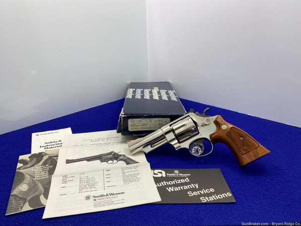 Smith Wesson 25-5 .45 Colt 4" *GORGEOUS NICKEL FINISHED REVOLVER*