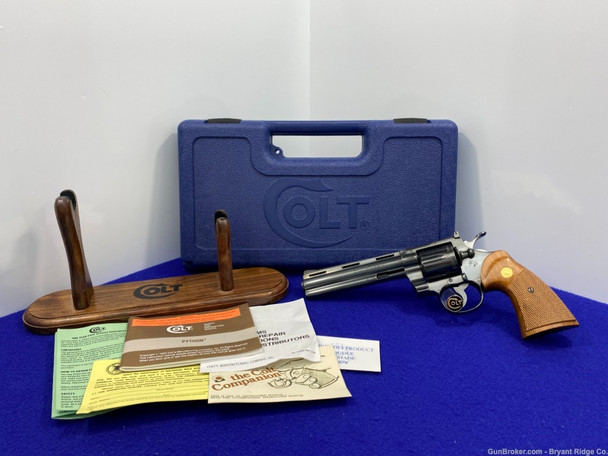 1980 Colt Python .357 Mag Blue 6" -ICONIC SNAKE SERIES - Superb Example 
