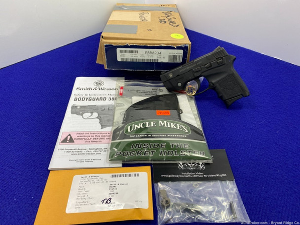 2012 Smith Wesson Bodyguard .380ACP Black 2 3/4" *INTEGRATED INSIGHT LASER*
