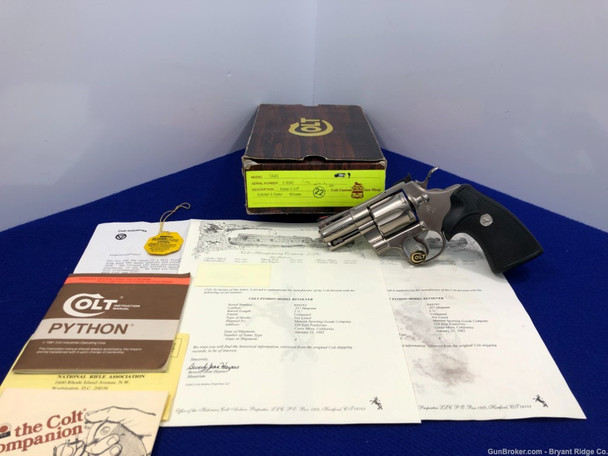 1981 Colt Python *HOLY GRAIL 2.5" COLTGUARD (E-NICKEL) FINISH MODEL"