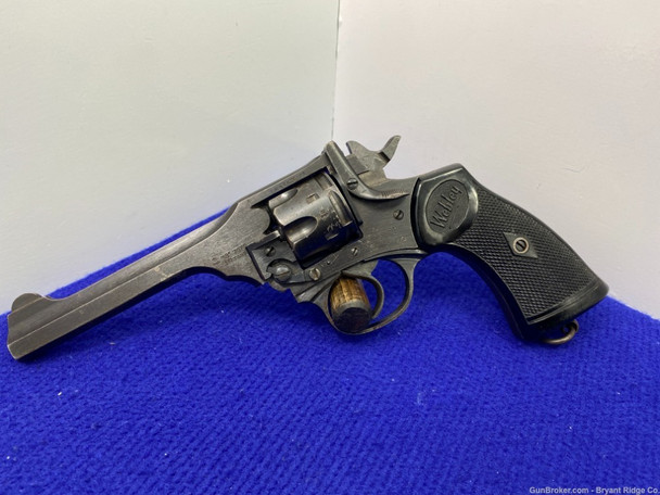 1956 Webley Mark IV .38 S&W Blue 5" *AWESOME REVOLVER MADE IN BIRMINGHAM*