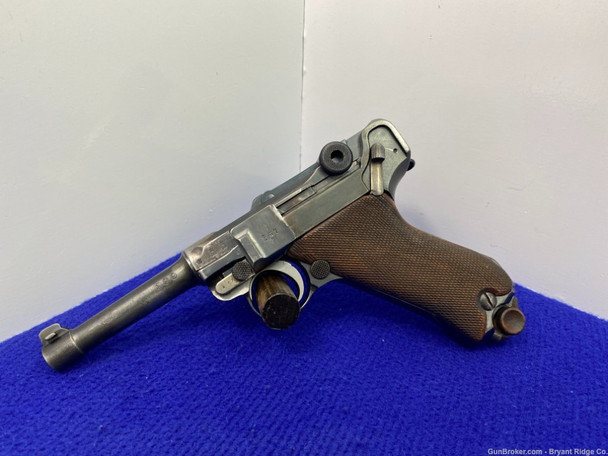 1916 ERFURT P08 Luger 9mm Blued *HISTORICAL NUMBERS MATCHING 4 DIGIT PISTOL