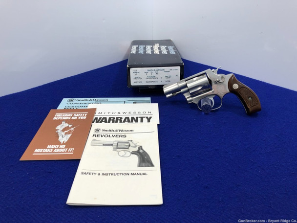1985 Smith Wesson Model 60 .38 S&W Spl Stainless 2" *AWESOME NO-DASH MODEL*