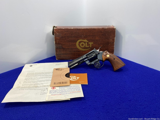 1976 Colt Python .357 Mag Blue -ICONIC SNAKE REVOLVER- Desirable Piece