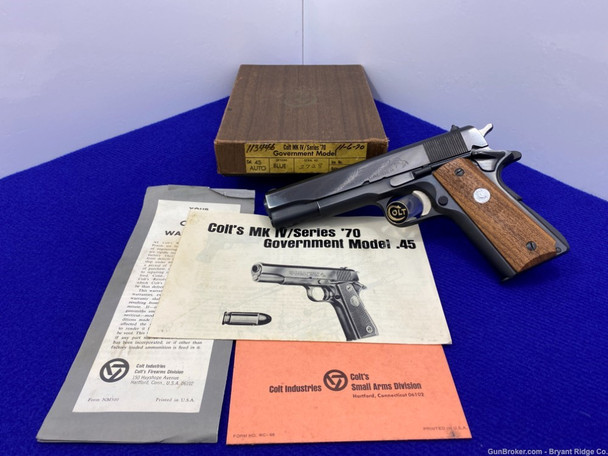 1970 Colt Government MKIV Series 70 .45ACP Blue 5" *1st YEAR PRODUCTION*
