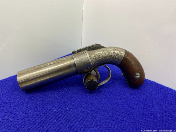 Allen & Thurber Percussion Pepperbox .32 Cal Stainless *SIX SHOT REVOLVER*