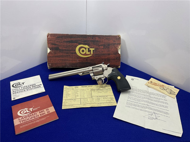 1980 Colt Trooper MKIII .22LR *RARE ELECTROLESS NICKEL FINISH w/ 8" BARREL*
