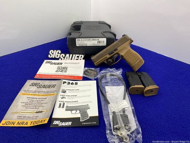 2019 Sig Sauer P365 9mm Coyote Tan 3.1" *DESIRABLE NRA SPECIAL EDITION*
