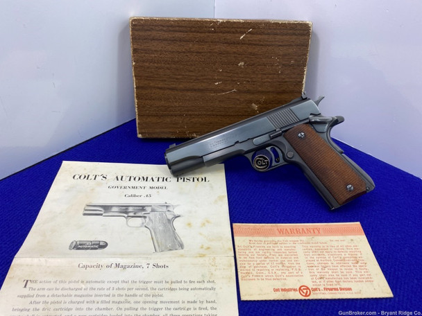 1960 Colt National Match .45acp 5" *Pre-70 Series* RARE 4 DIGIT SERIAL