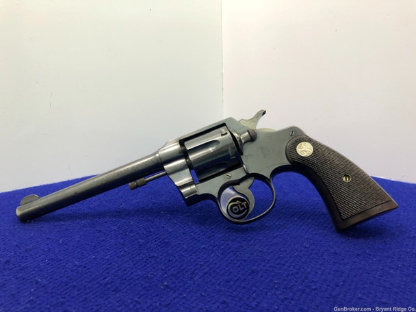 1932 Colt Official Police .22 LR Blue 6" *DESIRABLE PRE-WAR MODEL* AMAZING
