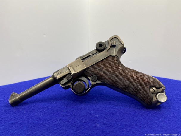 1938 WWII Mauser P.08 Luger 9mm Blue 4" *DESIRABLE PRE-WWII EXAMPLE*
