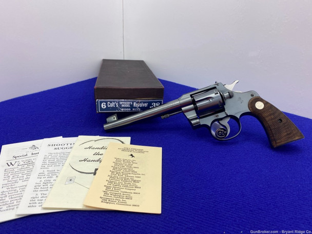 1937 Colt Officers Model Target .38 Spl 6" *3rd ISSUE HEAVY BARREL MODEL*
