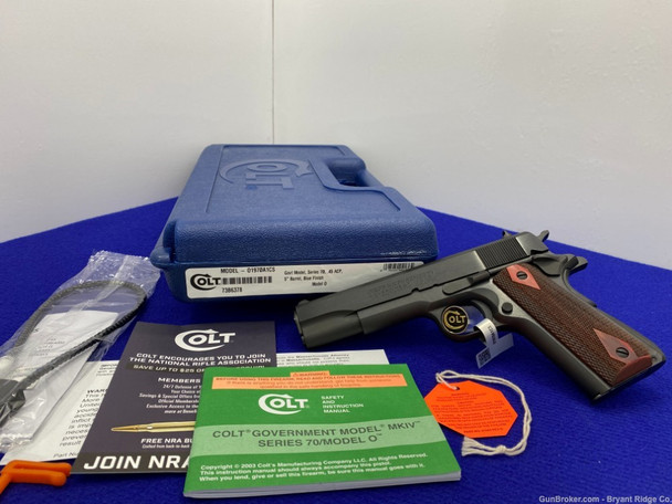 Colt Government Model .45 ACP Blue 5" *EXCELLENT MKIV SERIES 70 EXAMPLE*
