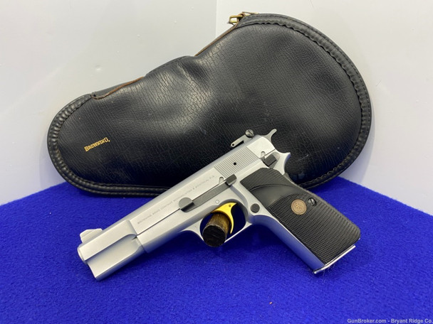 1981 Browning Hi-Power 9mm Para *BELGIUM MADE WITH SILVER CHROME FINISH*