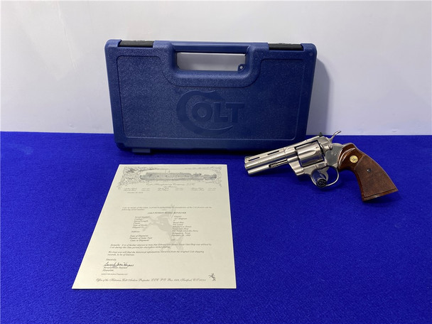 1979 Colt Python .357 Mag 4" *SOUGHT AFTER ELECTROLESS NICKEL FINISH MODEL*