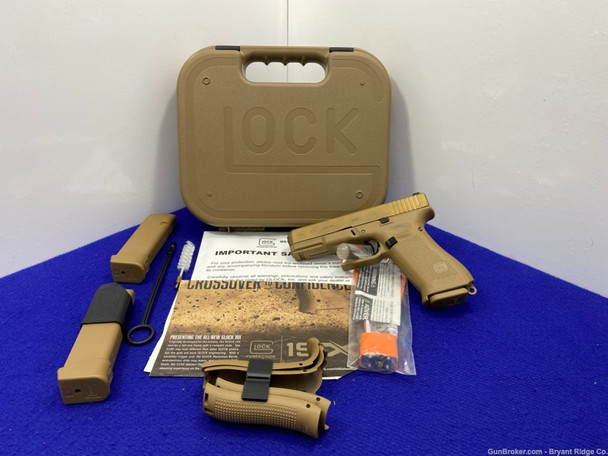 Glock G19X 9x19mm Tan 3.75" *CROSSOVER 17/19 ROUND SEMI-AUTO PISTOL*
