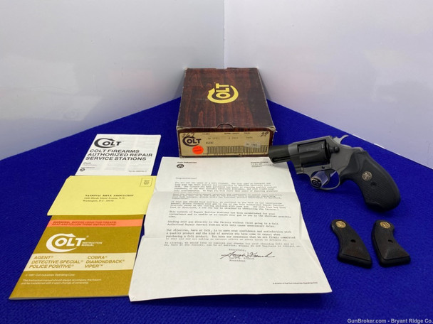 1982 COLT AGENT .38spl 2" Parkerized *SECOND ISSUE - EXTRA GRIPS*