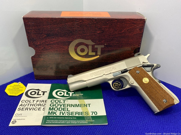 Vintage Colt Government MKIV Series 70 .45 ACP *DESIRABLE SATIN NICKEL*
