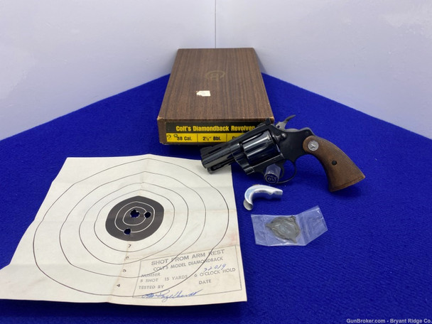 1968 Colt Diamondback .38 Spl Blue 2 1/2" *ULTRA SCARCE & DESIRABLE SNAKE*