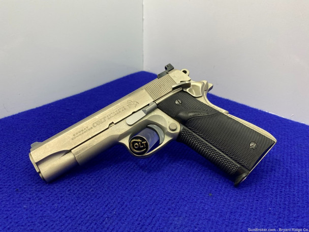 1979 Colt Combat Commander .45 ACP 4 1/4" *DESIRABLE FACTORY SATIN NICKEL*