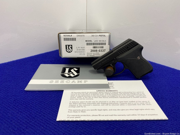 Seecamp LWS380 .380 ACP Black 2" *INCREDIBLE DOUBLE-ACTION POCKET PISTOL*