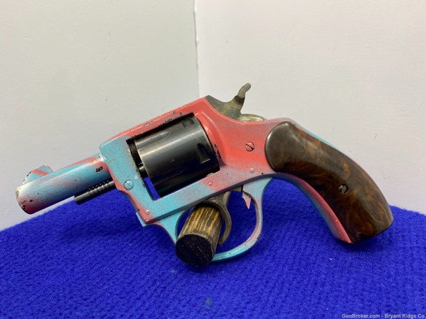 *SOLD*Iver Johnson Cadet 55-SA .38 SW Red/Blue 2 1/2" *AWESOME 5-SHOT REVOLVER*