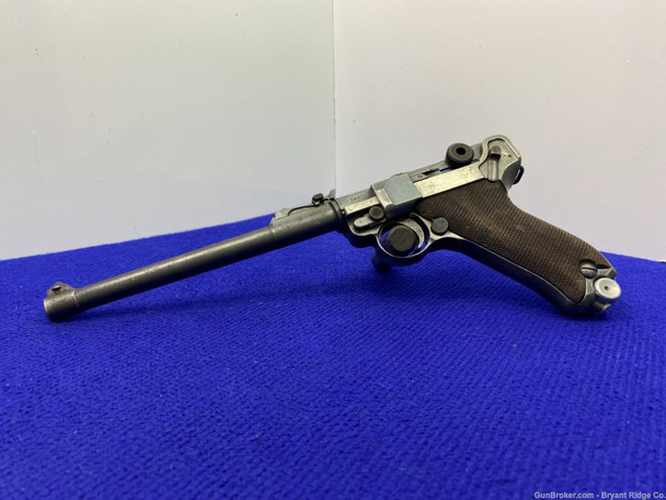 1915 WWI DWM P.08 Luger 9mm Blue *SCARCE 8" BARRELED ARTILLERY MODEL*
