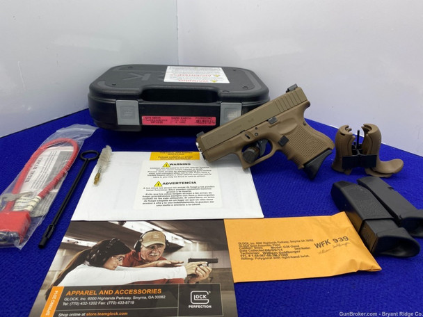 2014 Glock 26 Gen 4 9x19mm 3.42" *FDE CERAKOTE FINISH W/STAINLESS BARREL*