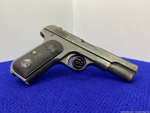 1908 Colt 1903 .32 ACP Blue 3 3/4" *OUTSTANDING POCKET HAMMERLESS TYPE II*