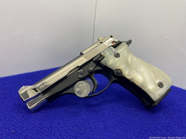 1988 Beretta 84BB .380 ACP 3.81" *AWESOME TWO-TONE NICKEL/BLUE FINISH*