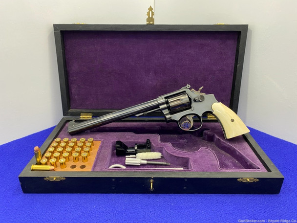 1974 Smith Wesson 14-3 .38 Spl 8 3/8" *GENUINE IVORY GRIPS* Awesome Find