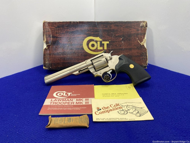 Colt Trooper MK III .357mag 8" *RARE & DESIRABLE ELECTROLESS NICKEL FINISH*