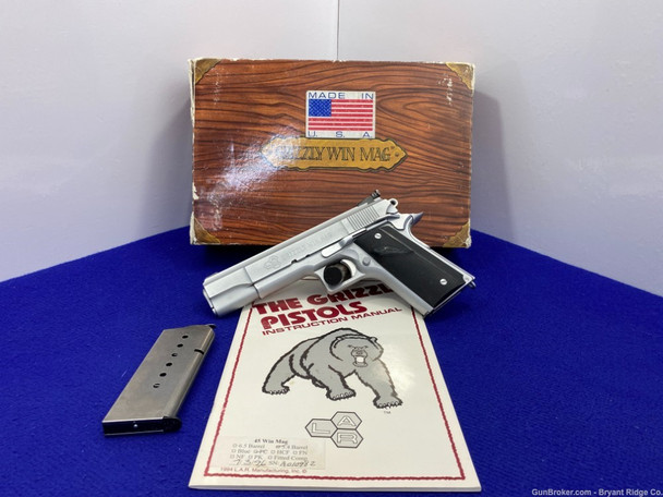 LAR Mfg Grizzly Win Mag Mark I .45 WM Chrome 5 3/8" *SEMI-AUTOMATIC PISTOL*