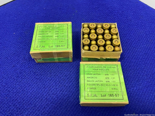 S.F.M. 45ACP 50 Rounds *COLLECTIBLE FRENCH AMMO*