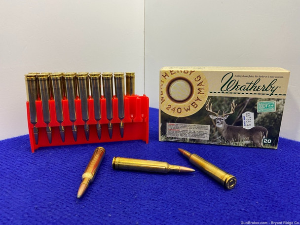 Weatherby .240 Wby Mag 100 Grain 20-Rds *SUPERB ULTRA HIGH VELOCITY AMMO*