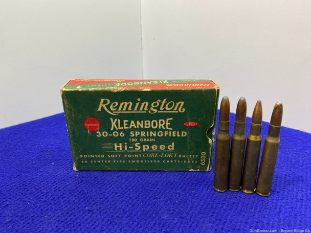 Vintage Remington Kleanbore .30-06 Sprg 180 Grain Hi-Speed Ammo 20rds