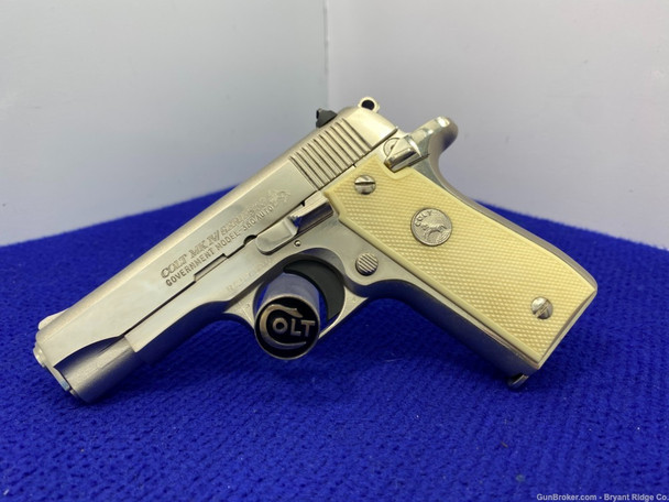 1985 Colt Government .380 ACP 3.25" *SCARCE & DESIRABLE NICKEL MODEL*