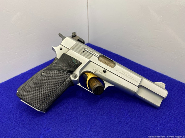 1981 Browning Hi-Power 9mm SS *BEAUTIFUL "SILVER CHROME" FACTORY FINISH*